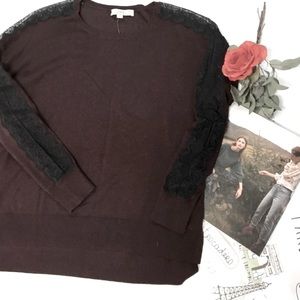 LOFT Trim Lace Sweater NWT